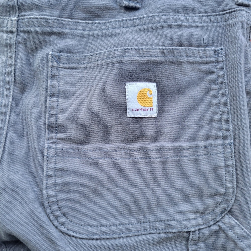 Carhartt Rugged Flex Relaxed Fit Canvas Work Pants Gray Sz 6 Reg Utility Outdoor - Picture 5 of 12